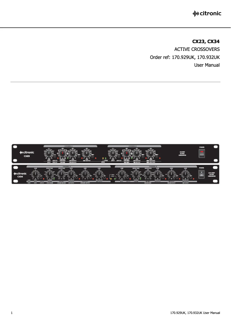 Page 1 de la notice Manuel utilisateur Qtx CX34