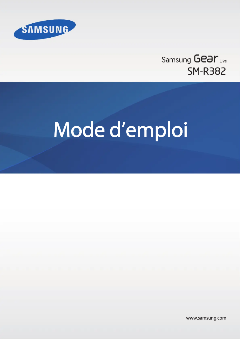 Page 1 de la notice Manuel utilisateur Samsung Galaxy Gear Live