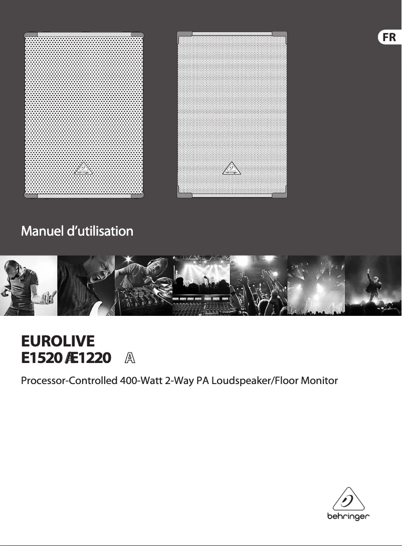 Page 1 de la notice Manuel utilisateur Behringer Eurolive E1220A