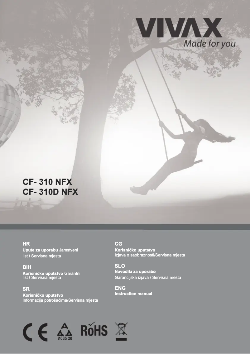 Page 1 of the manual User Manual Vivax CF-310D NFX