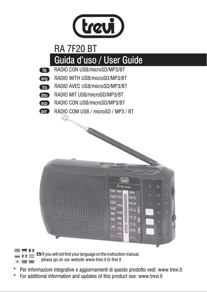 Page 1 de la notice Manuel utilisateur Trevi RA 7F20 BT