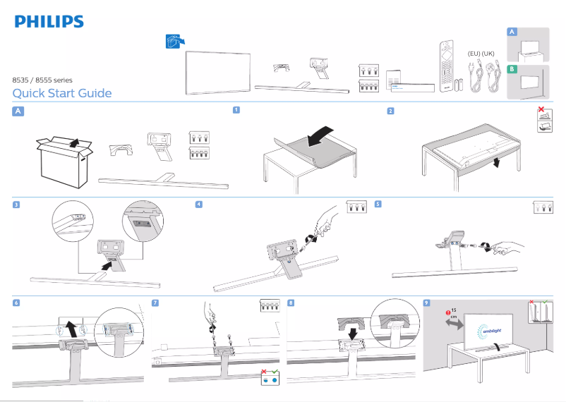Página 1 del manual Guía de inicio rápido Philips 58PUS8535