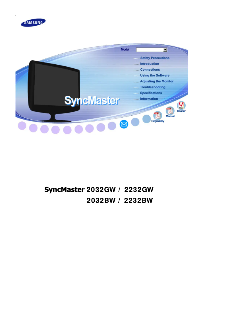 Página 1 del manual Manual de usuario Samsung SyncMaster 2032GW