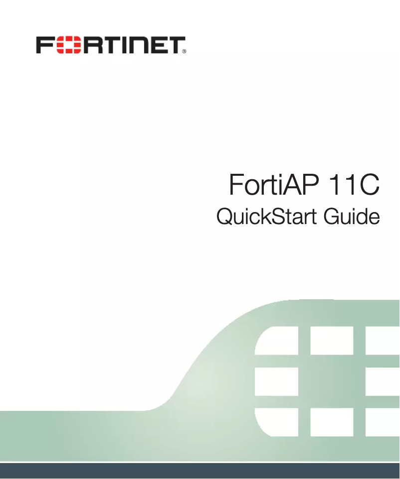 Page 1 de la notice Manuel utilisateur Fortinet FortiAP 11C