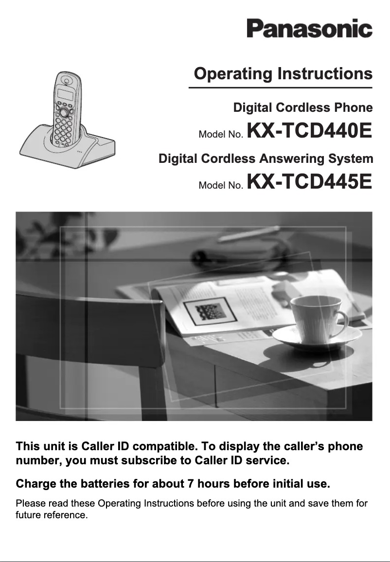 Imagen de la primera página del manual del dispositivo KX-TCD445