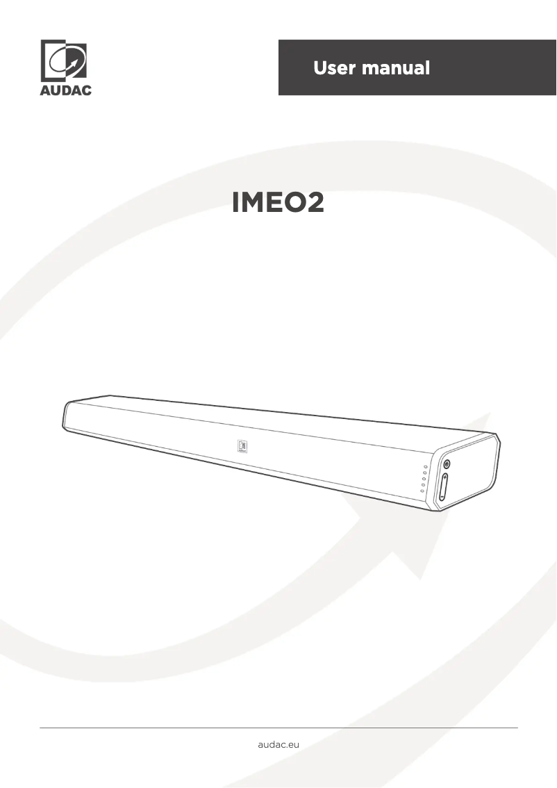 Page 1 de la notice Manuel utilisateur Audac IMEO2