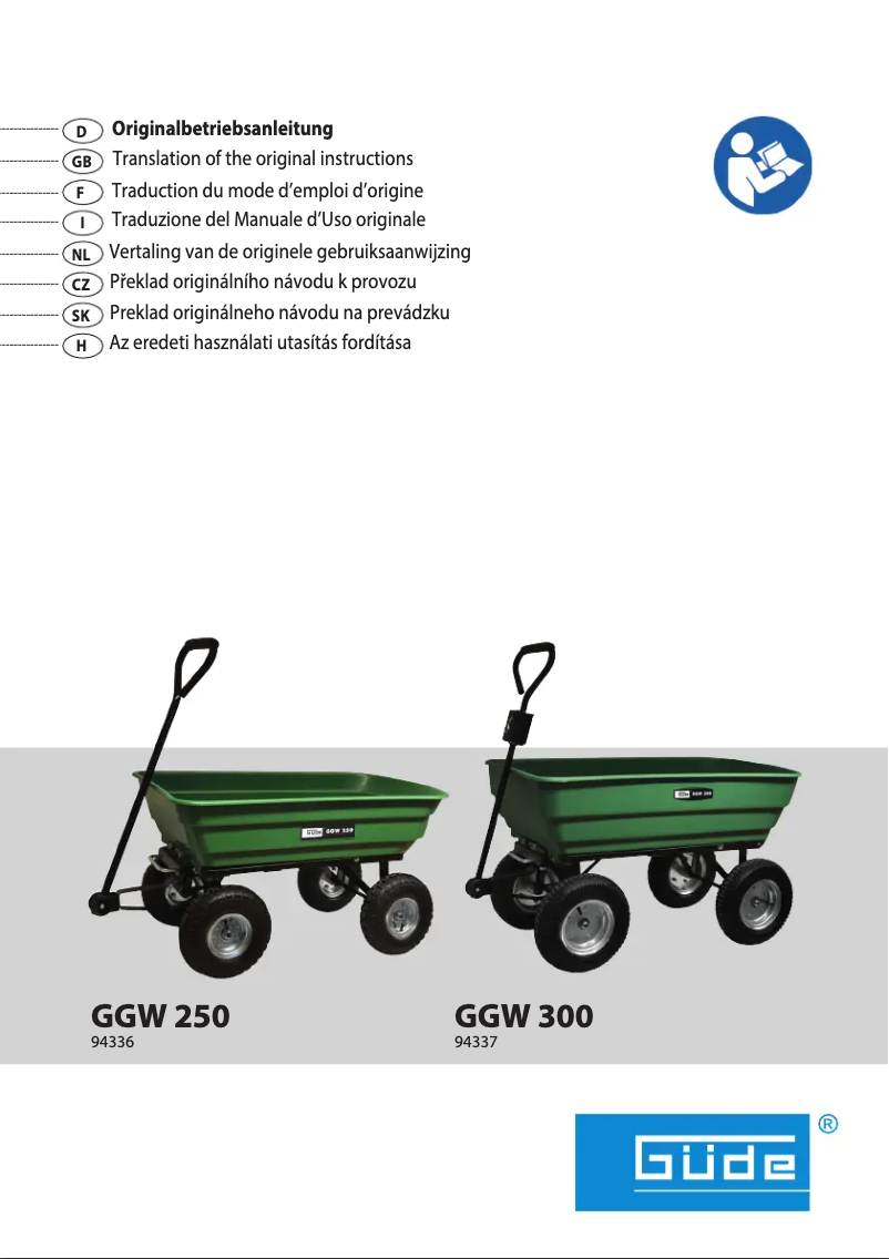 Page 1 de la notice Manuel utilisateur Güde GGW 300