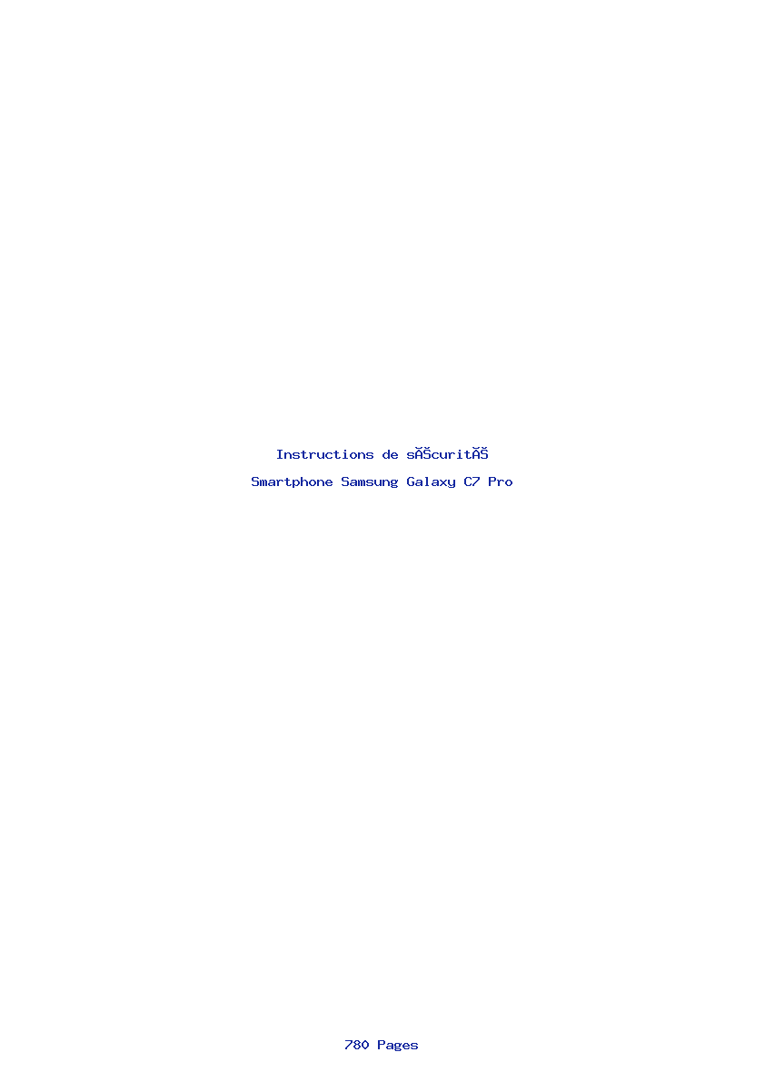 Image de la première page du manuel de l'appareil Galaxy C7 Pro