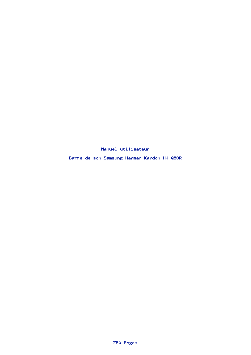 Page 1 de la notice Manuel utilisateur Samsung Harman Kardon HW-Q80R