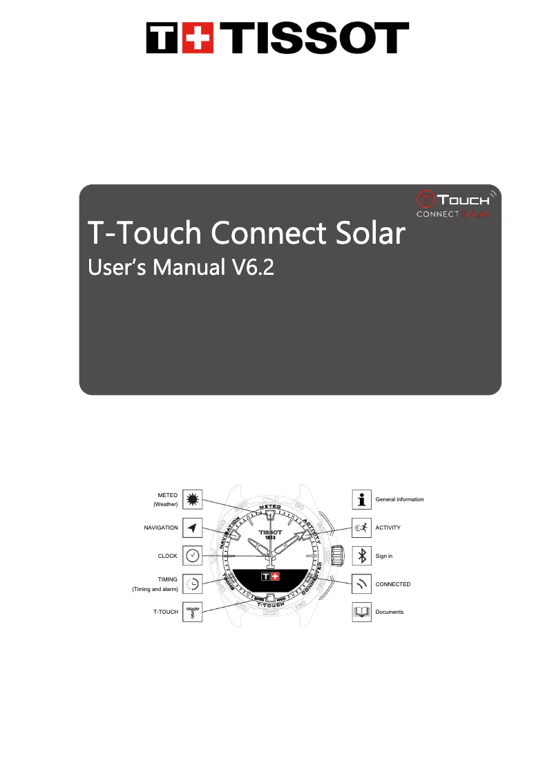 Page 1 de la notice Manuel utilisateur Tissot T-Touch Connect Solar