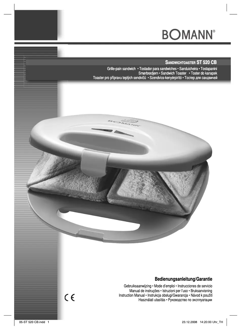 Page 1 de la notice Manuel utilisateur Bomann ST 520 CB