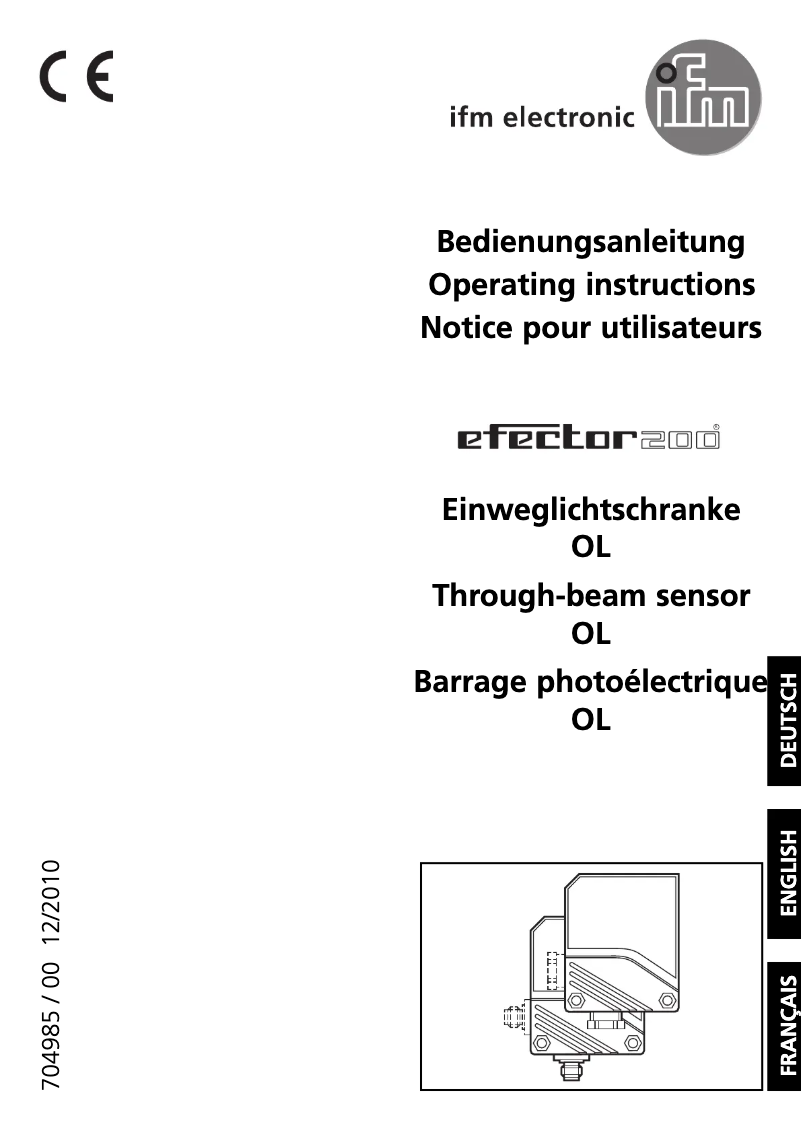 Page 1 de la notice Manuel utilisateur IFM OL5017