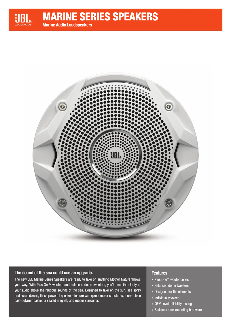 Page 1 of the manual Technical Sheet JBL MS6520
