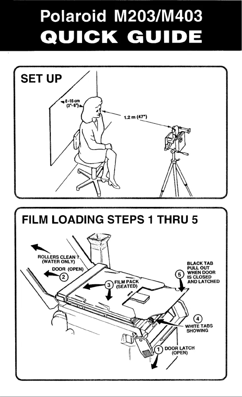 Page 1 de la notice Guide de démarrage rapide Polaroid MiniPortrait 403