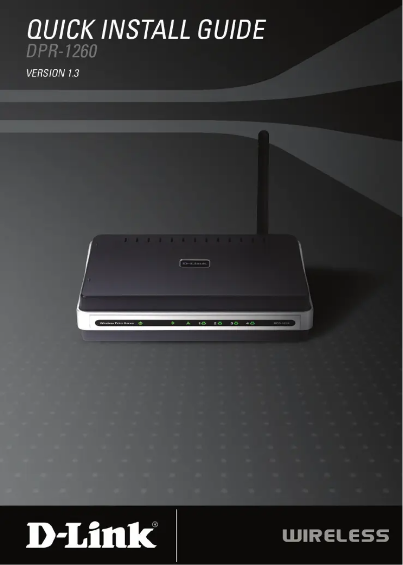 Page 1 de la notice Guide d'installation D-Link DPR-1260