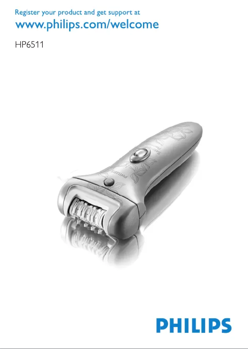 Page n°1 - Manuel utilisateur Philips Satinelle Ice Premium HP6511