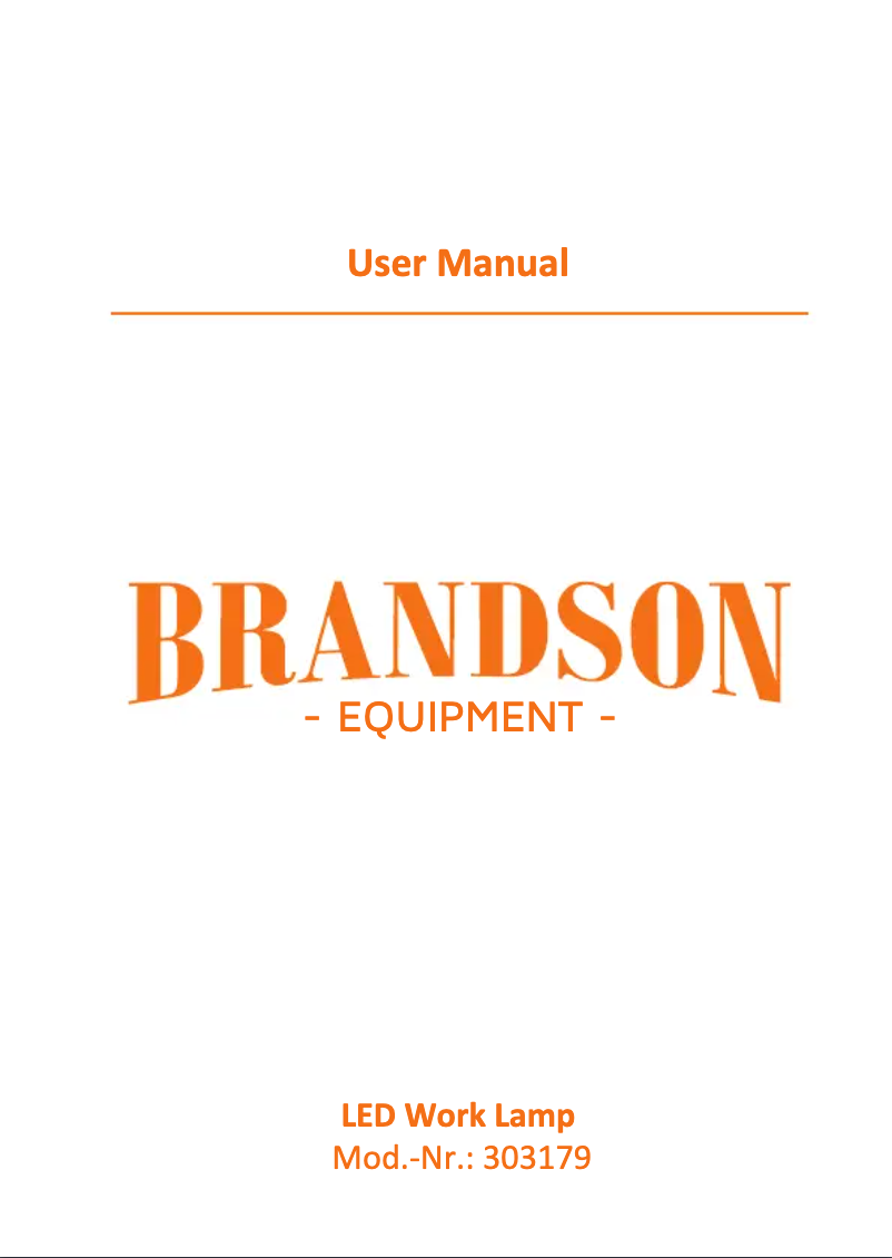Page 1 de la notice Manuel utilisateur Brandson 303179