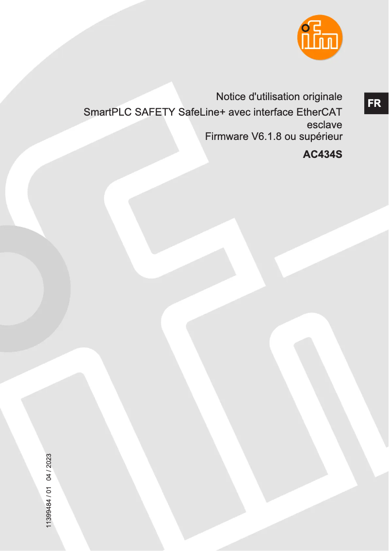 Página 1 del manual Manual de usuario IFM AC434S