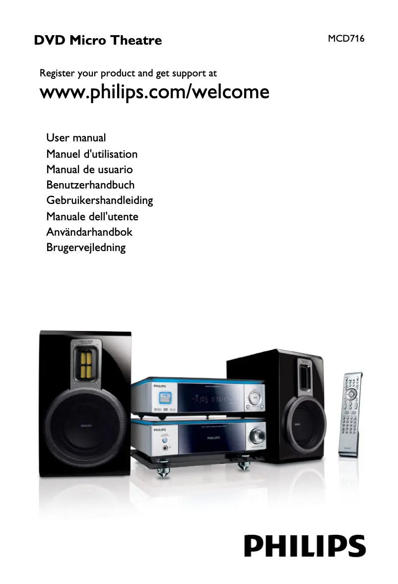 Page 1 de la notice Manuel utilisateur Philips MCD716
