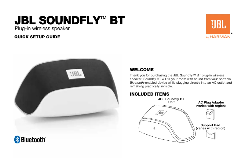 Page 1 de la notice Manuel utilisateur JBL Soundfly
