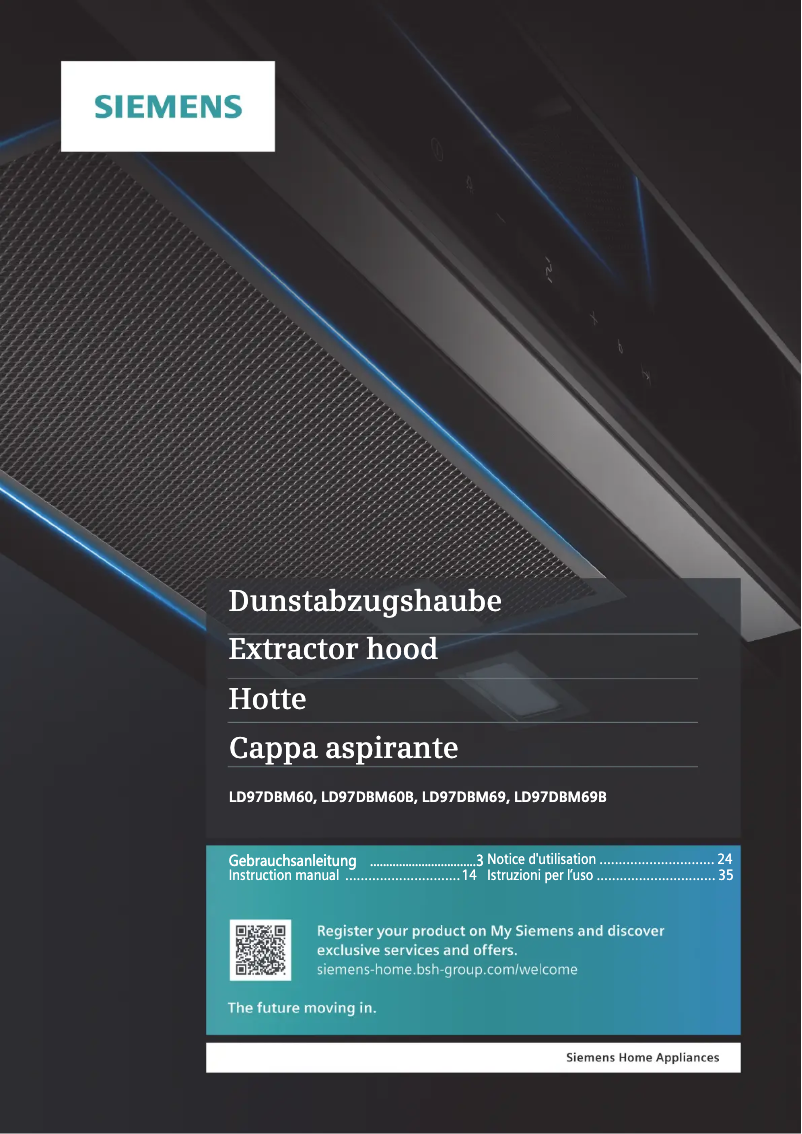 Page 1 de la notice Manuel utilisateur Siemens LD97DBM69B