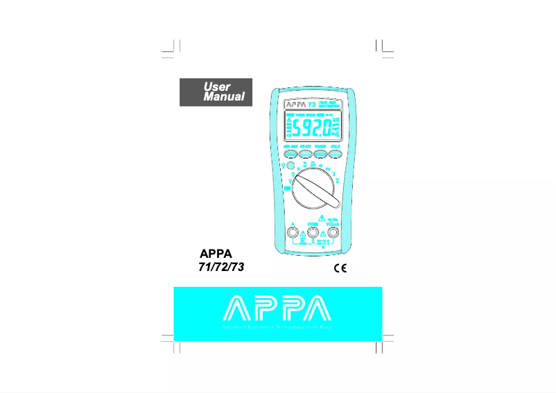 Image de la première page du manuel de l'appareil 71