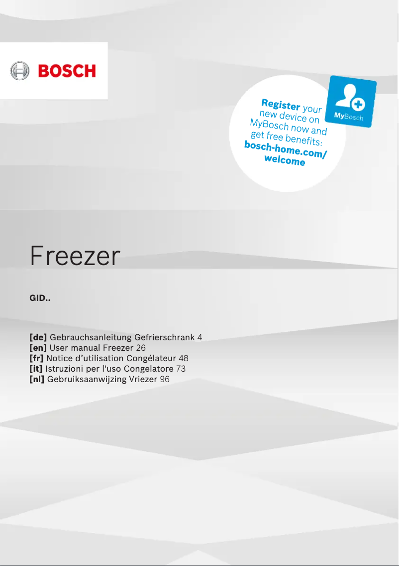 Page 1 of the manual Instruction Manual Bosch GID18ASE0