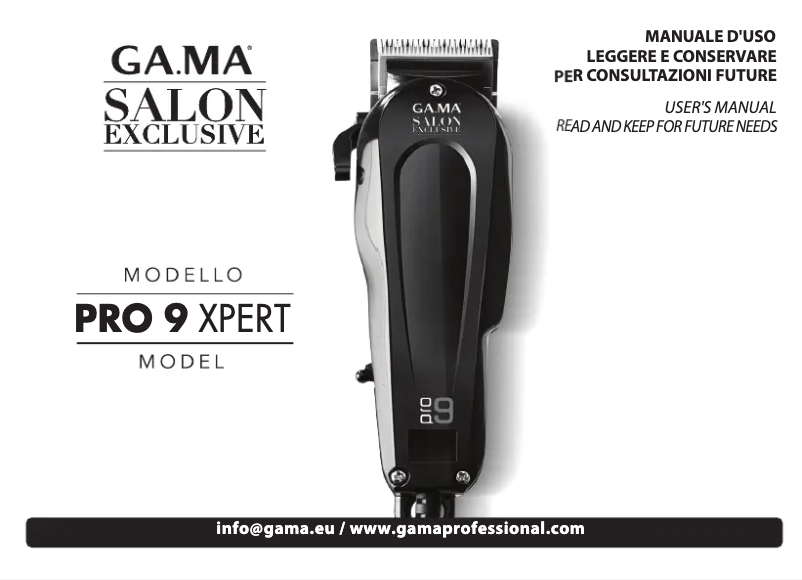 Page 1 de la notice Manuel utilisateur GA.MA PRO 9 XPERT