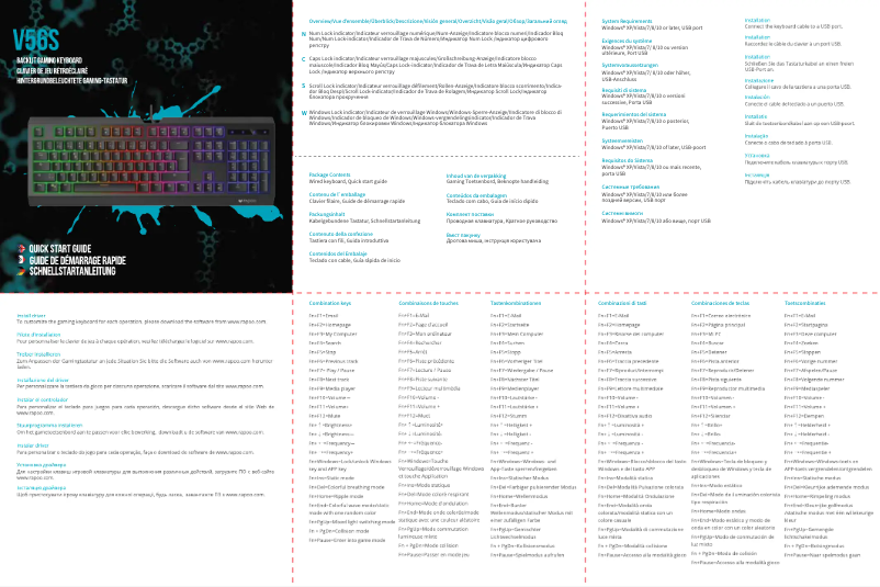 Page 1 de la notice Manuel utilisateur Rapoo V56S