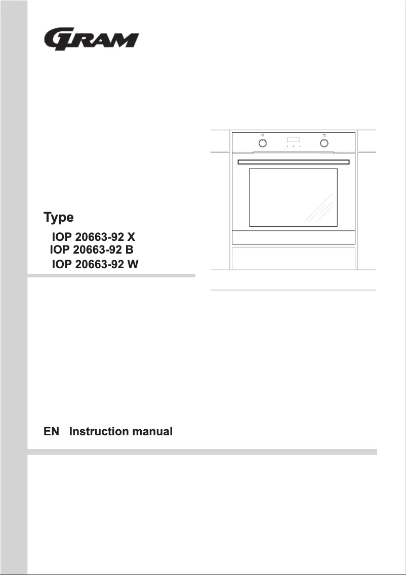 Page 1 de la notice Manuel utilisateur Gram IOP 20663-92 W