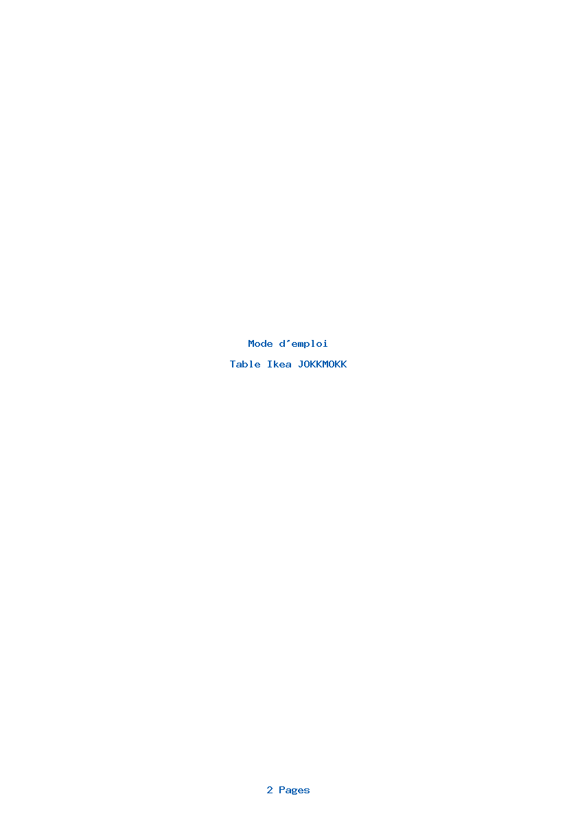 Page 1 de la notice Mode d'emploi Ikea JOKKMOKK
