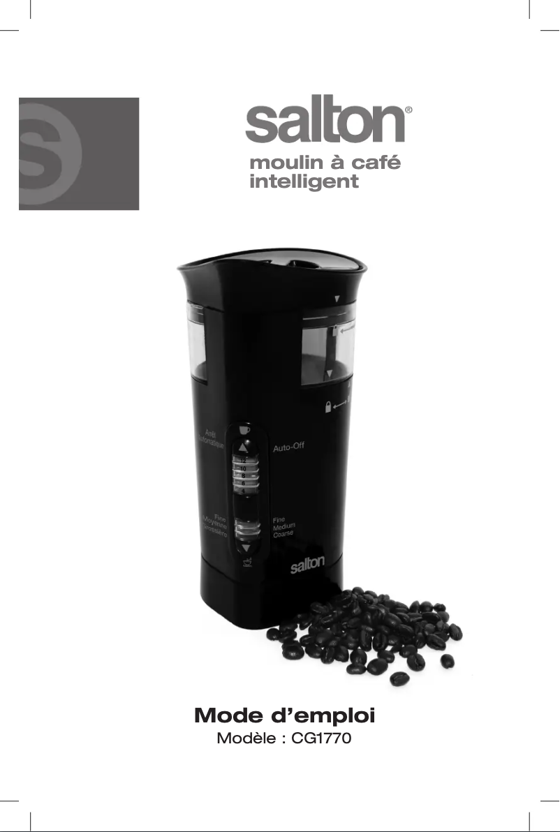 Page 1 de la notice Manuel utilisateur Salton CG1770