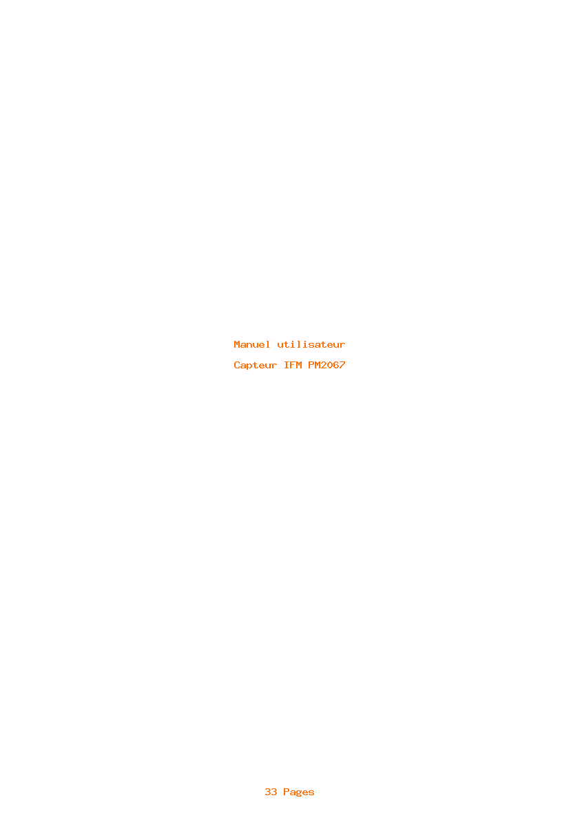 Image de la première page du manuel de l'appareil PM2067
