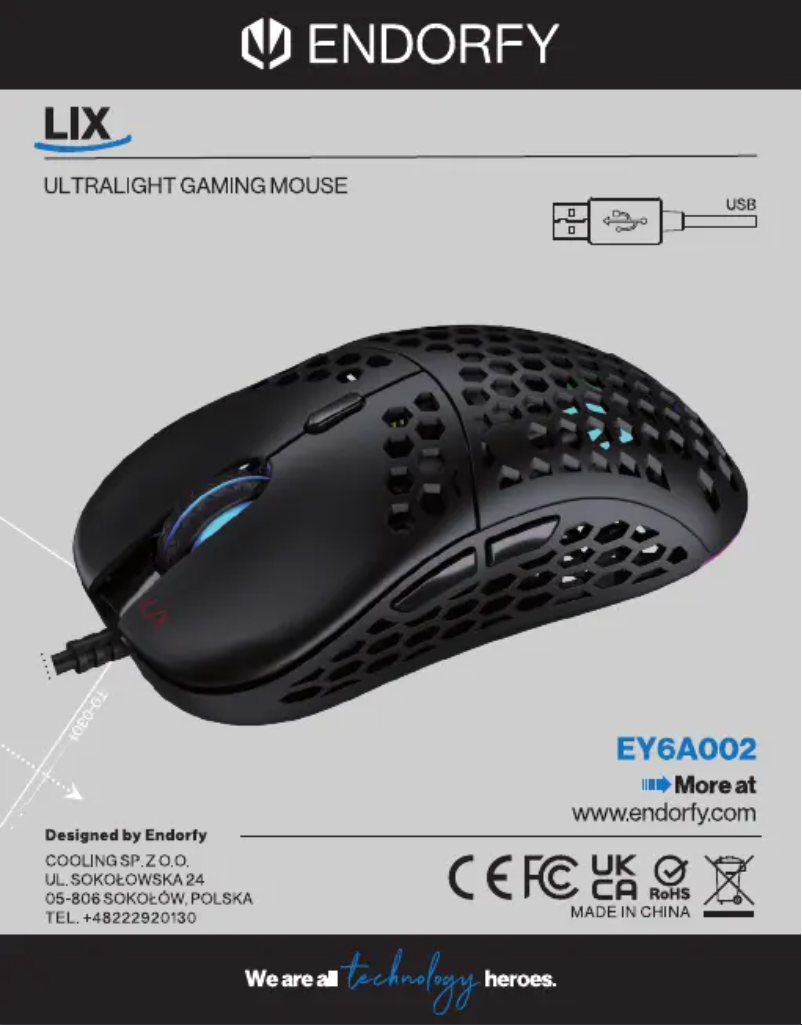 Page 1 de la notice Manuel utilisateur ENDORFY LIX