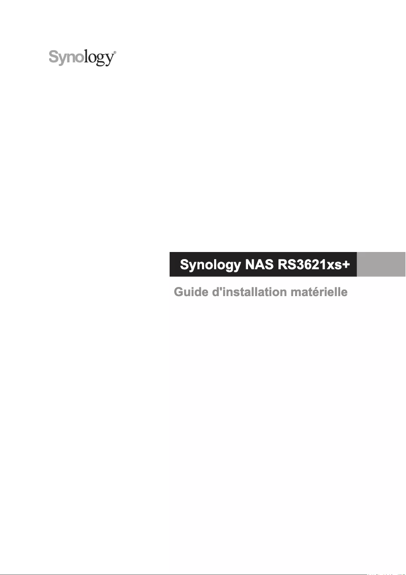 Page 1 de la notice Manuel utilisateur Synology RackStation RS3621xs+