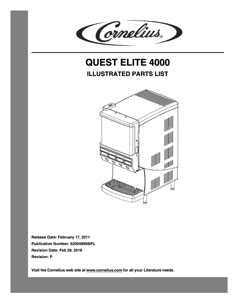 Page 1 of the manual User Manual Cornelius Quest Elite 4000