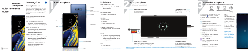 Página 1 del manual Guía de inicio rápido Samsung Galaxy Note 9