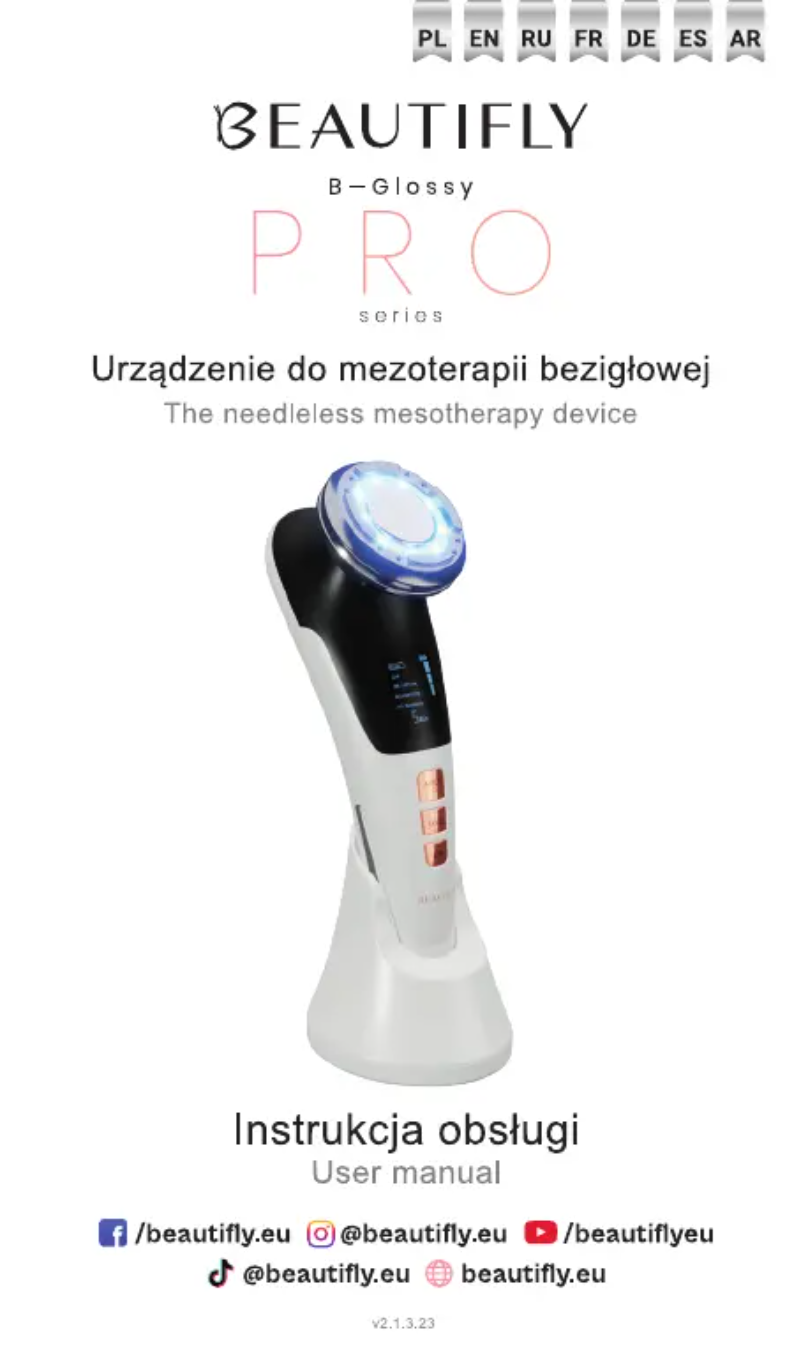 Página 1 del manual Manual de usuario Beautifly B-Glossy Pro