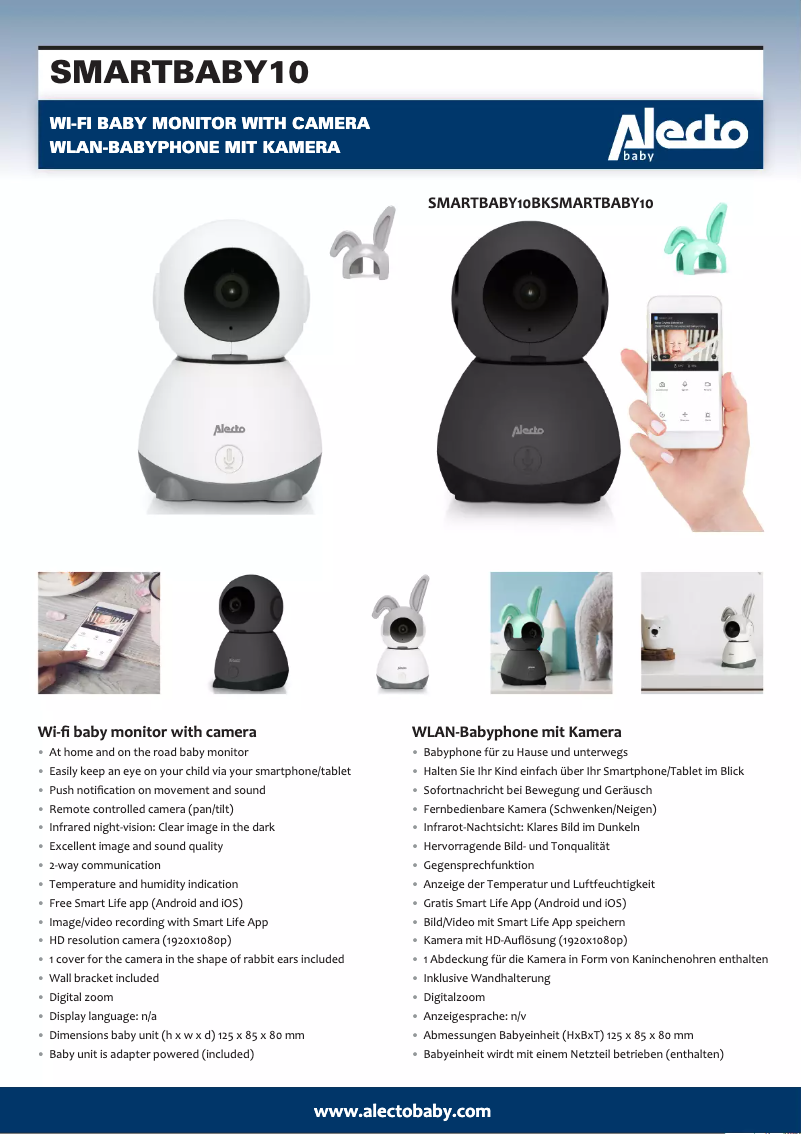 Página 1 del manual Manual de usuario Alecto SMARTBABY10