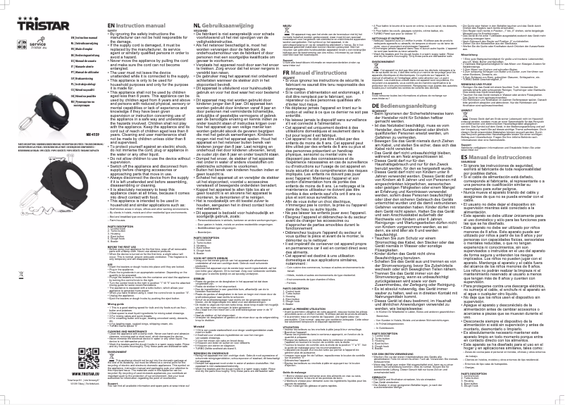 Page 1 de la notice Manuel utilisateur TriStar MX-4159