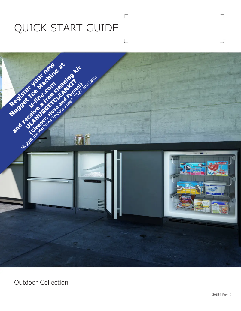 Page 1 de la notice Guide de démarrage rapide U-Line OFZ124