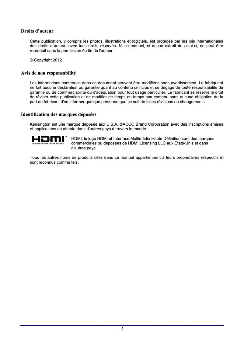 Página 1 del manual Manual de usuario Vivitek D555