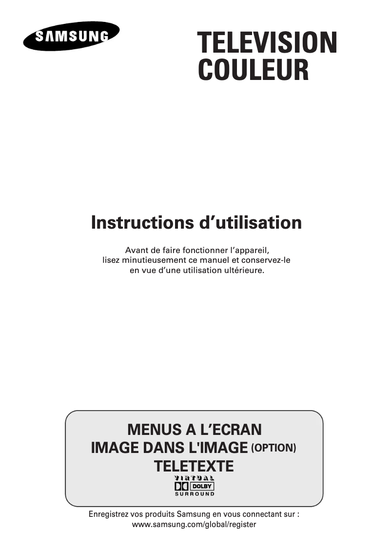 Page 1 de la notice Manuel utilisateur Samsung WS-32M226T