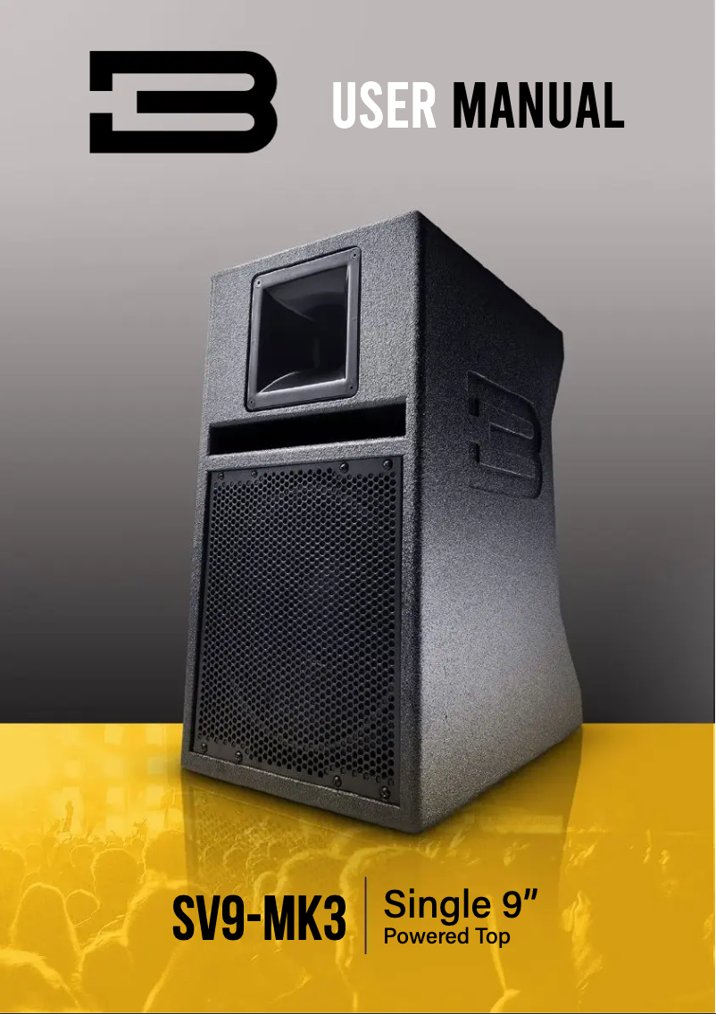 Page 1 de la notice Manuel utilisateur BASSBOSS SV9-MK3