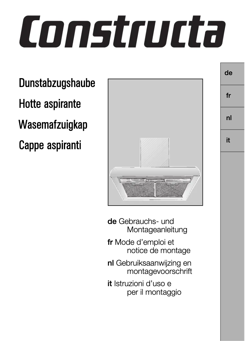 Page 1 de la notice Manuel utilisateur Constructa CD639050