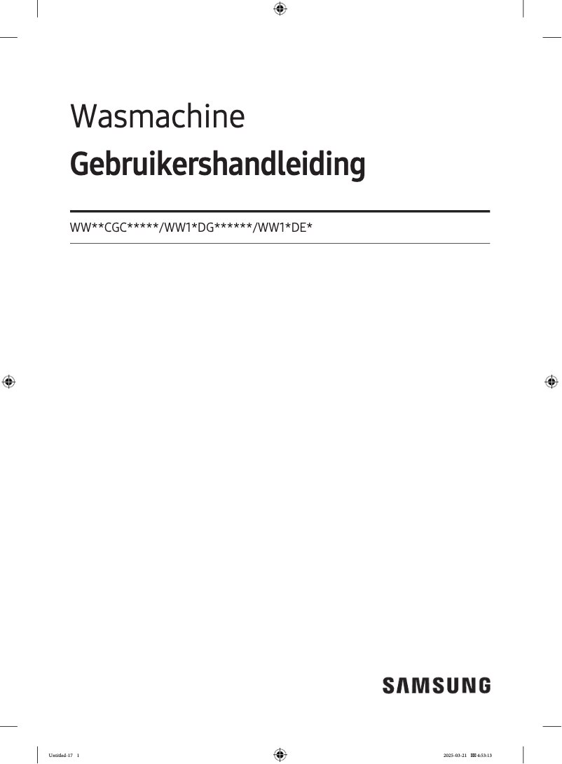 Page 1 de la notice Manuel utilisateur Samsung WW11DG5B25TE