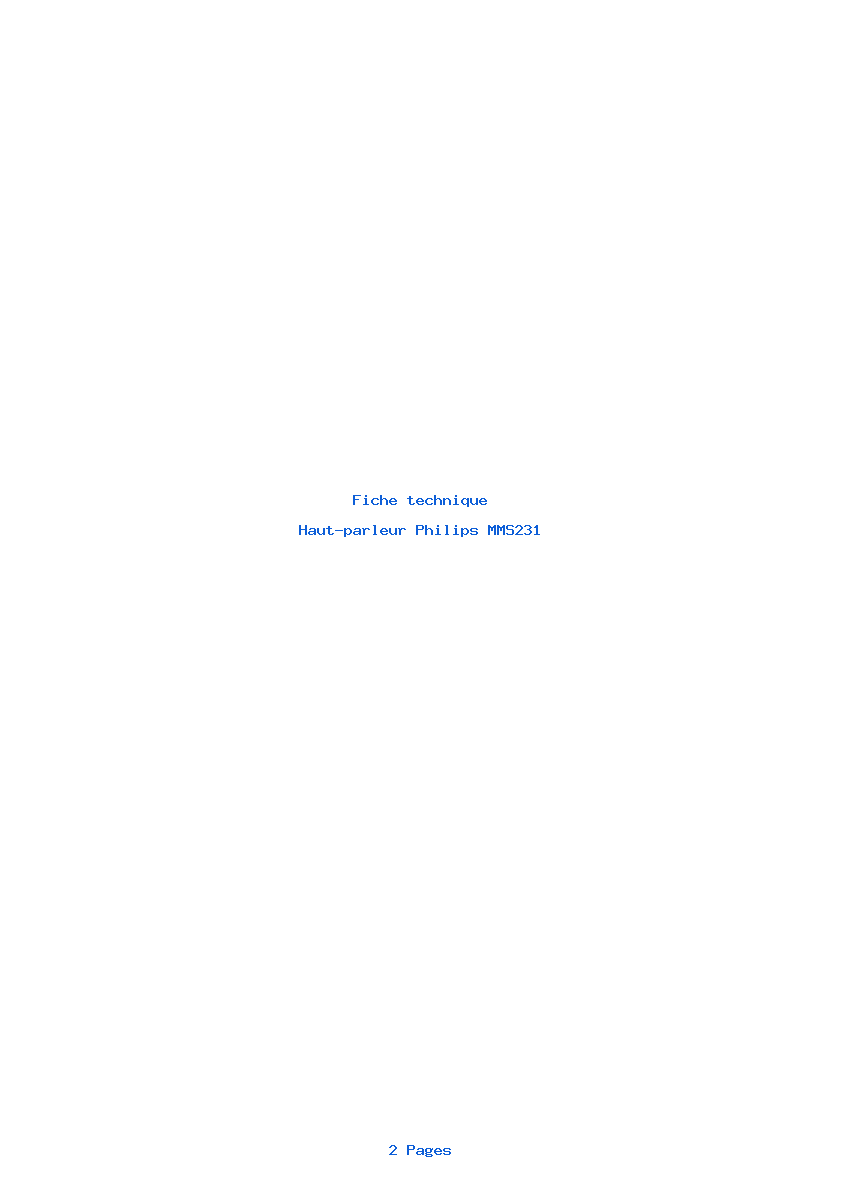 Image de la première page du manuel de l'appareil MMS231