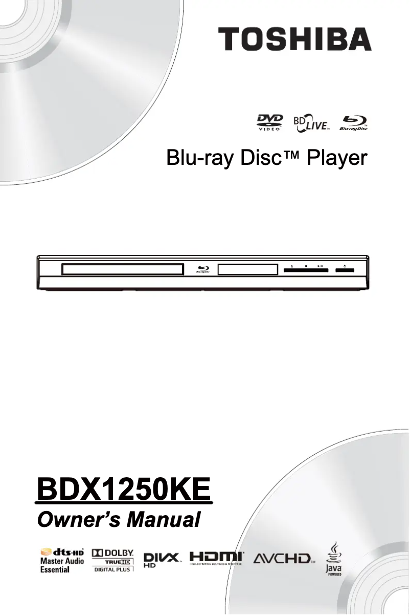 Page 1 de la notice Manuel utilisateur Toshiba BDX1250KE