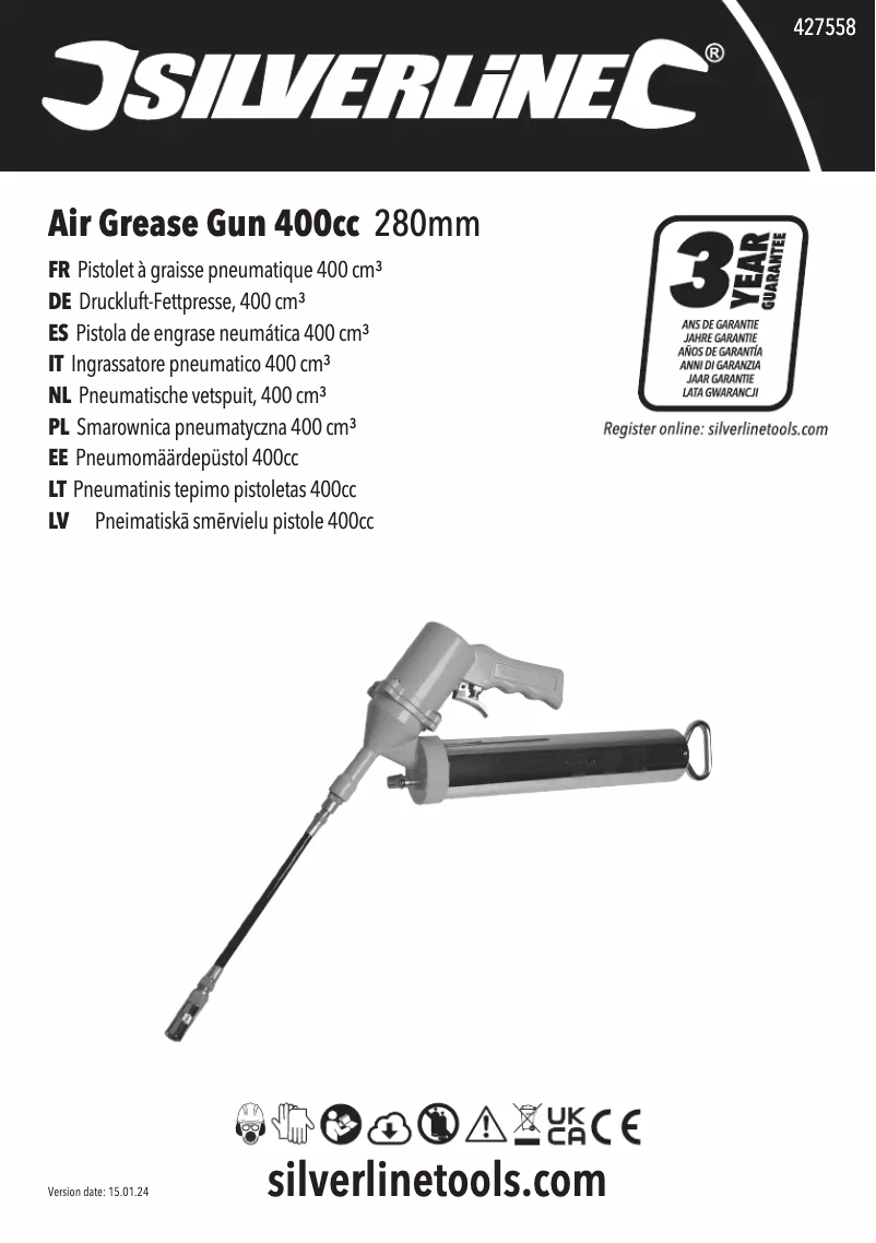 Page 1 de la notice Manuel utilisateur Silverline 427558