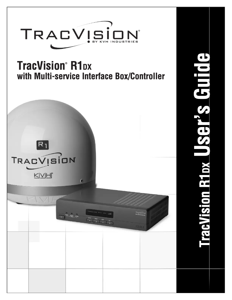 Page 1 de la notice Manuel utilisateur KVH TracVision R1DX